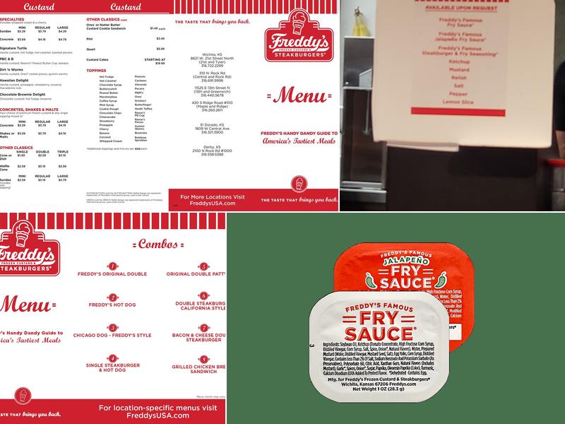 Freddy's Frozen Custard & Steakburgers Menu