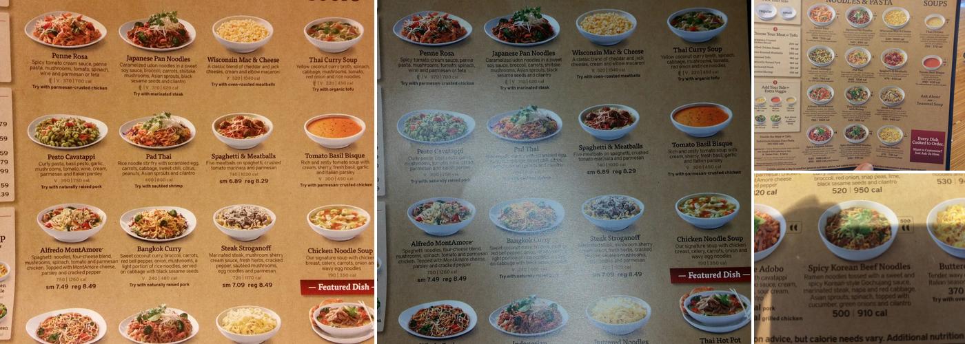 Noodles and Company Menu