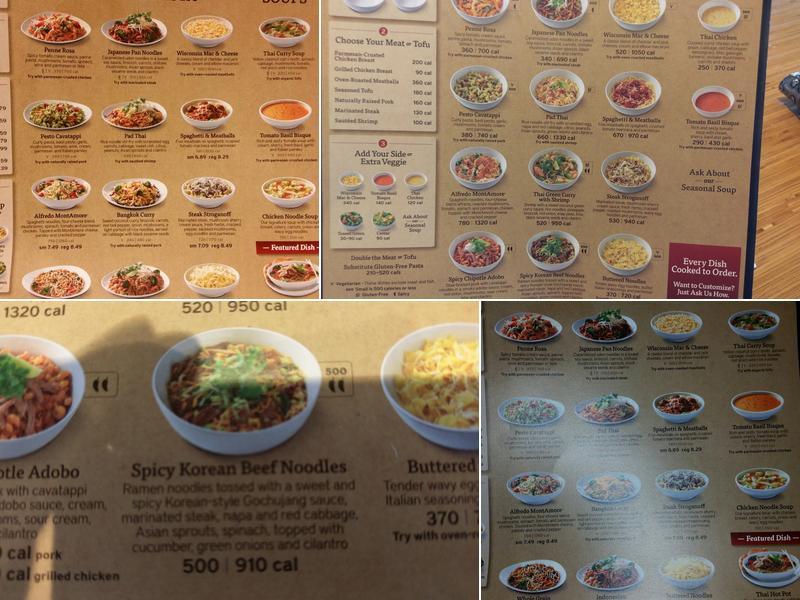 Noodles and Company Menu