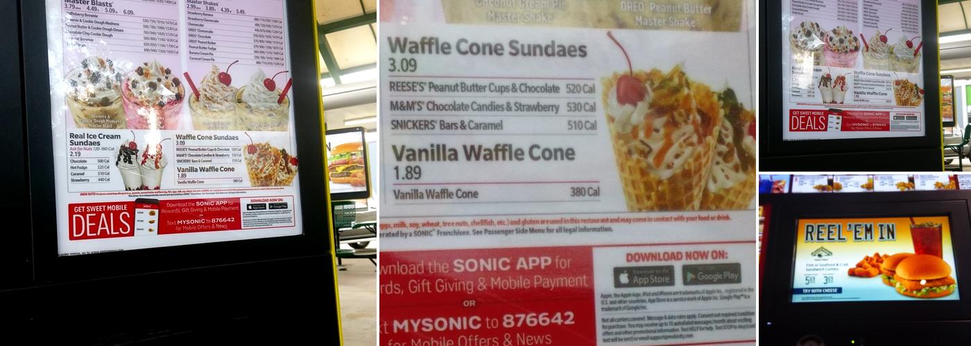 Sonic Drive-In Menu