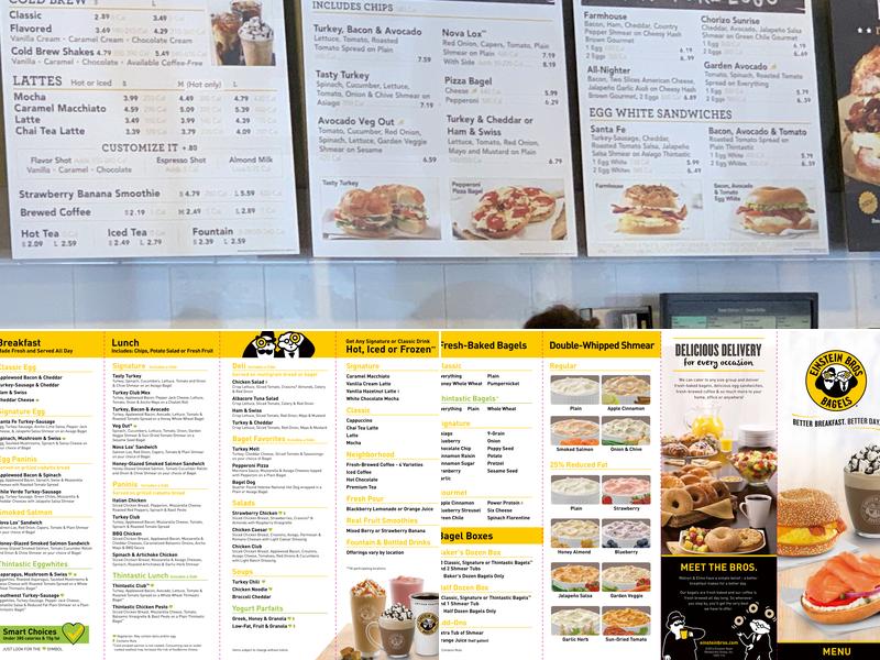 Einstein Bros. Bagels Menu