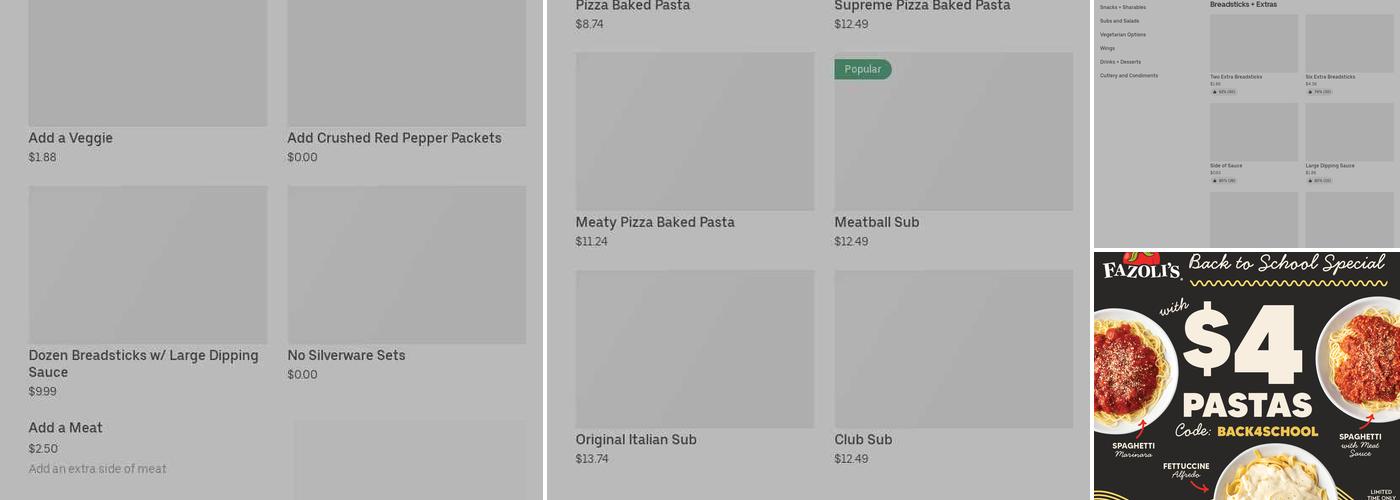 Fazoli's Menu