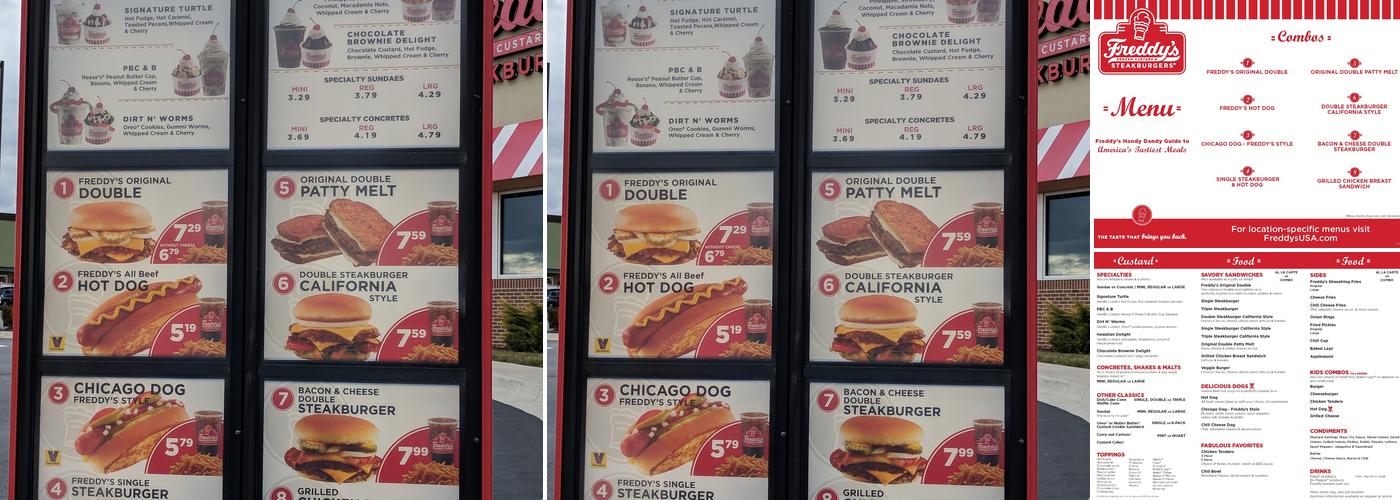 Freddy's Frozen Custard & Steakburgers Menu
