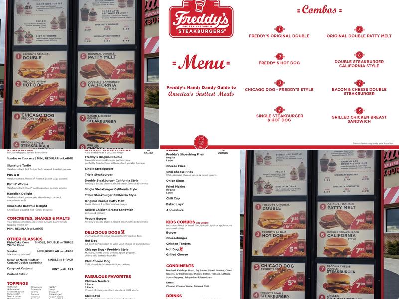 Freddy's Frozen Custard & Steakburgers Menu