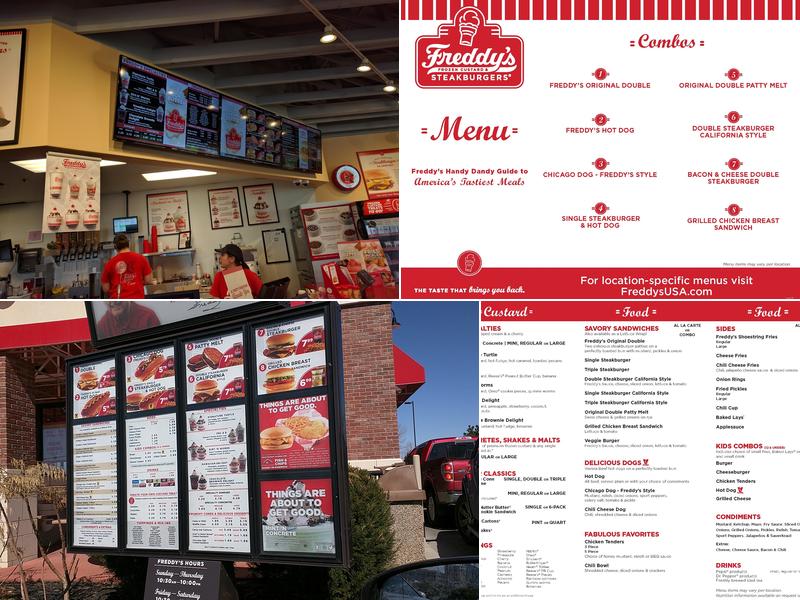 Freddy's Frozen Custard & Steakburgers Menu