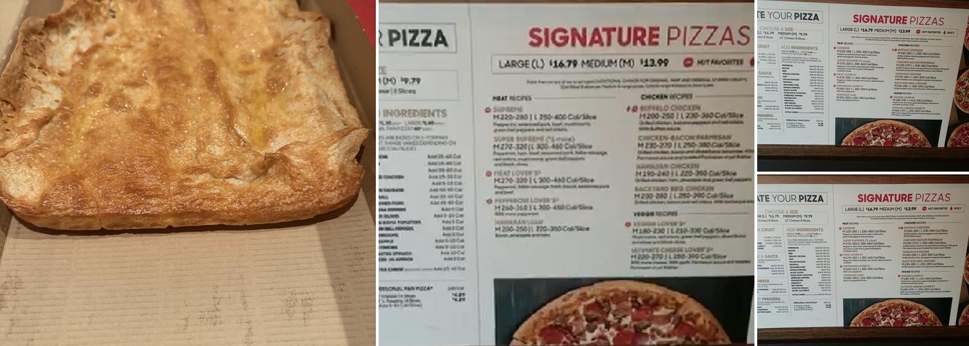 Pizza Hut Menu