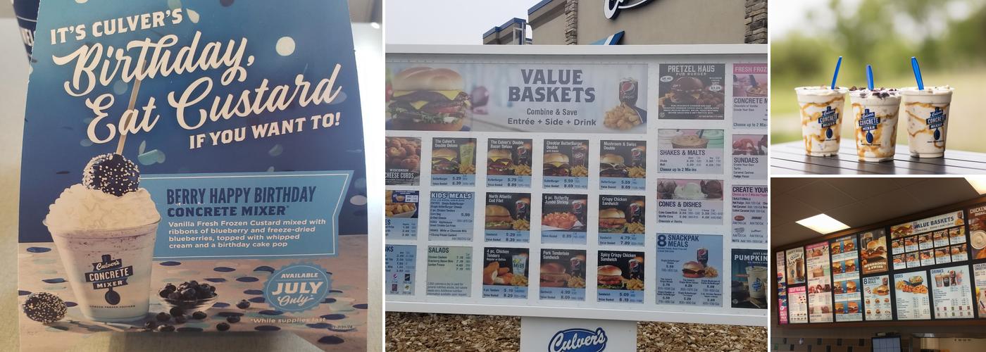 Culver’s Menu