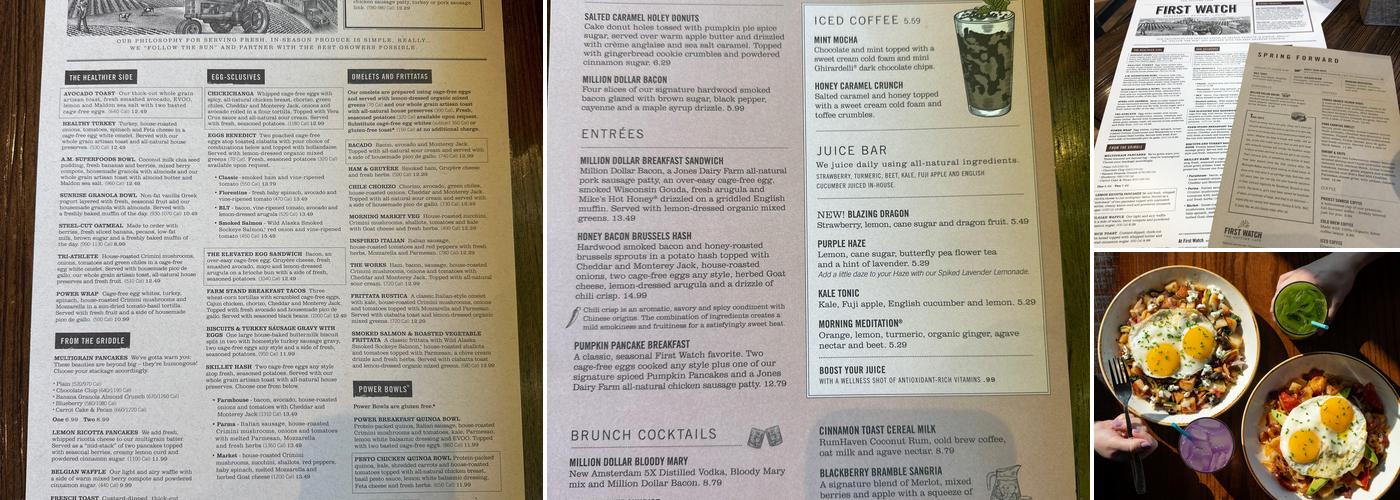 First Watch Menu