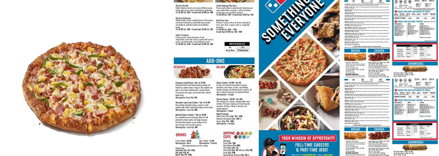 Domino's Pizza Menu