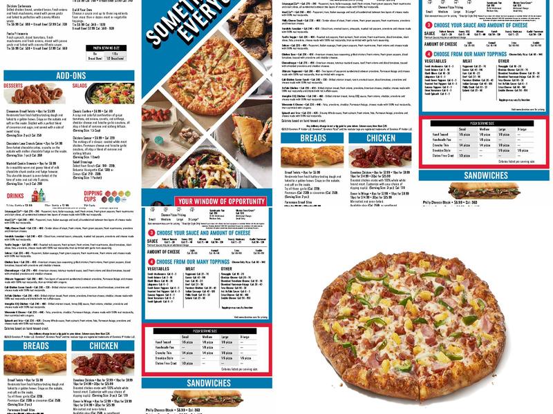 Domino's Pizza Menu