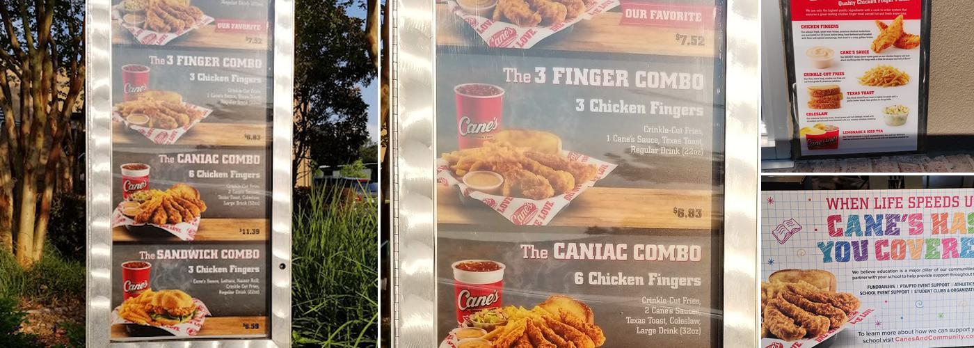 Raising Cane's Chicken Fingers Menu
