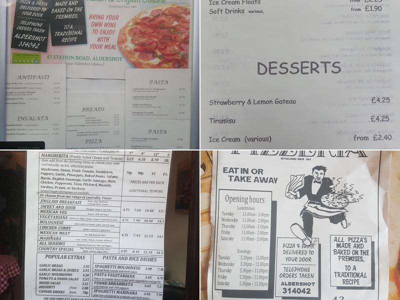 Countrymans Italian Pizzeria Menu