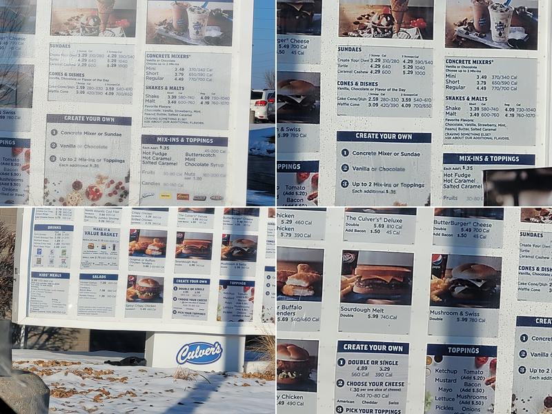 Culver’s Menu