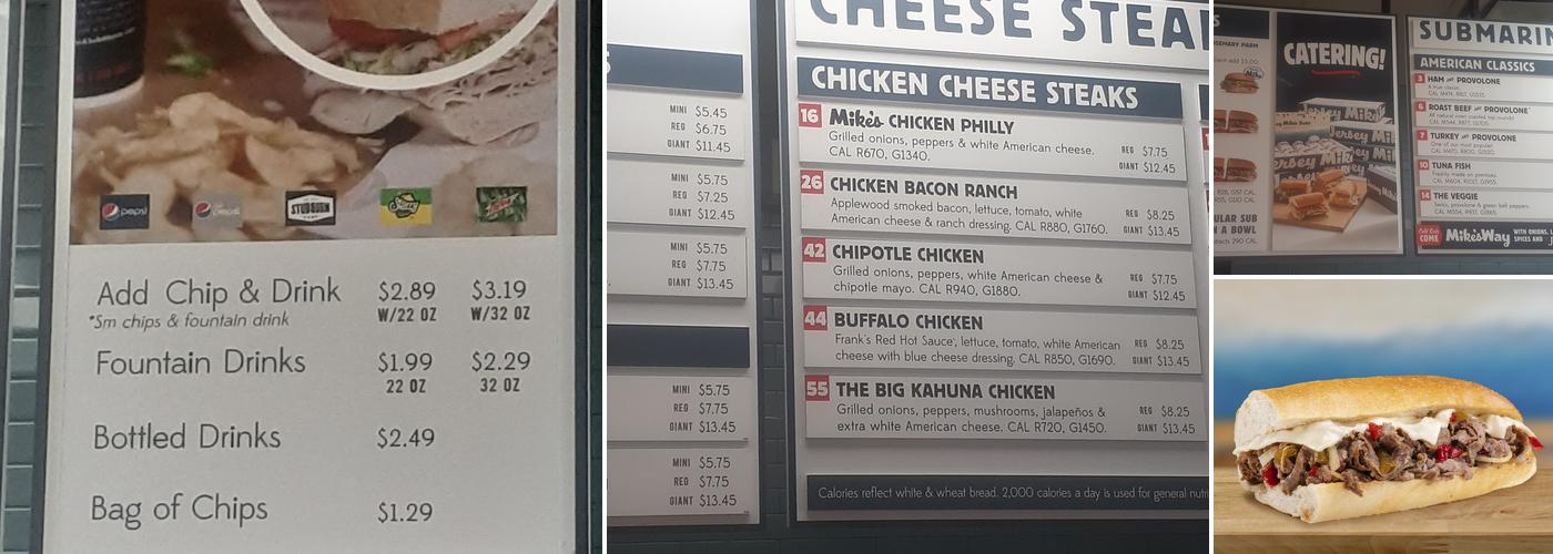 Jersey Mike's Subs Menu