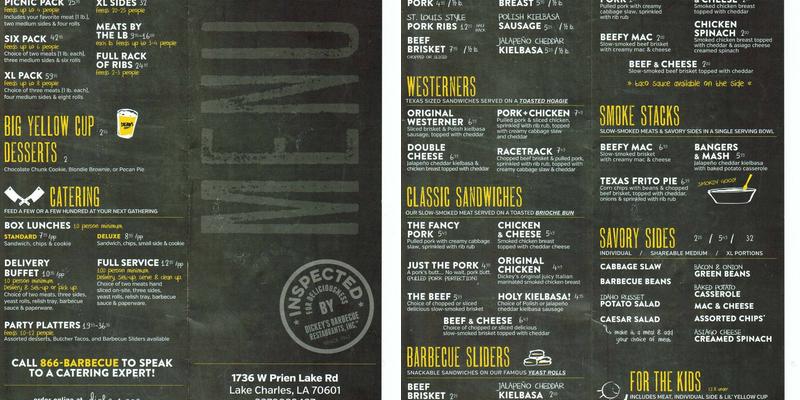Dickey's Barbecue Pit Menu