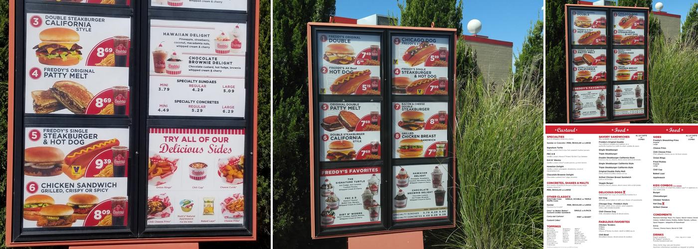 Freddy's Frozen Custard & Steakburgers Menu
