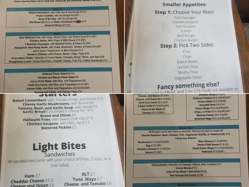 The Willow Tree Menu