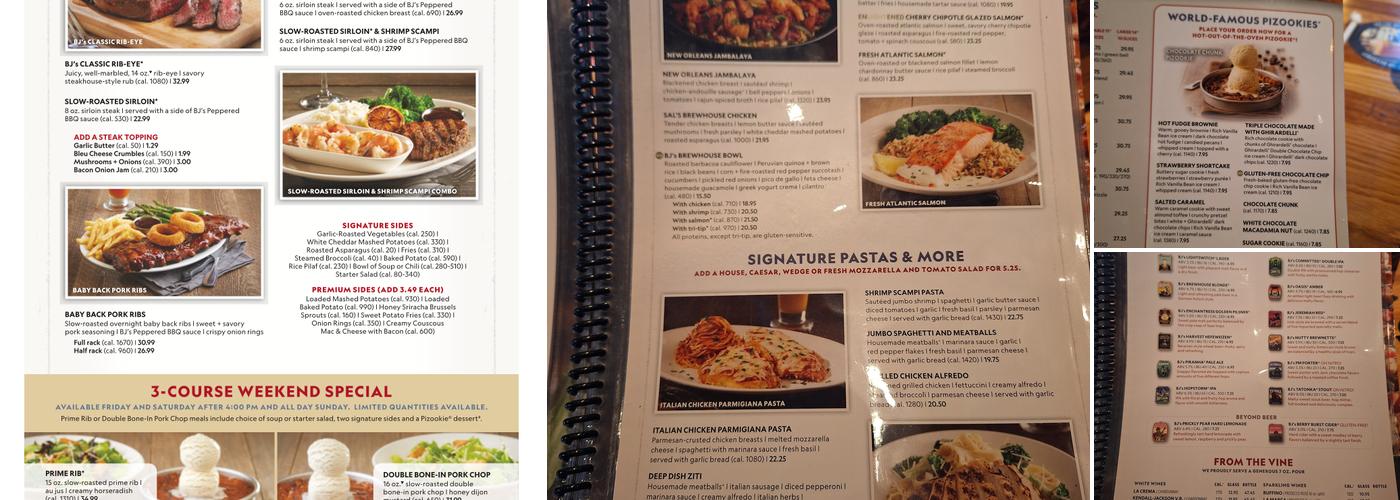 BJ's Restaurant & Brewhouse Menu