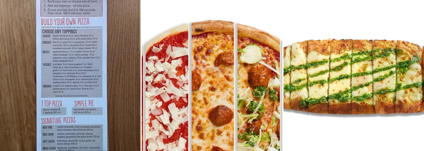 Blaze Pizza Menu
