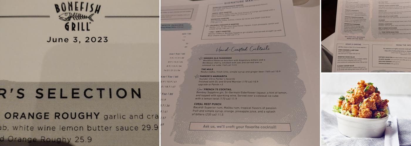 Bonefish Grill Menu