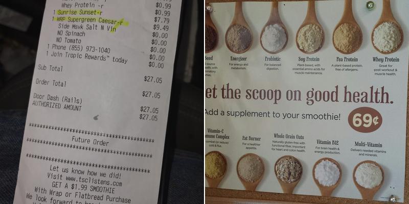 Tropical Smoothie Cafe Menu