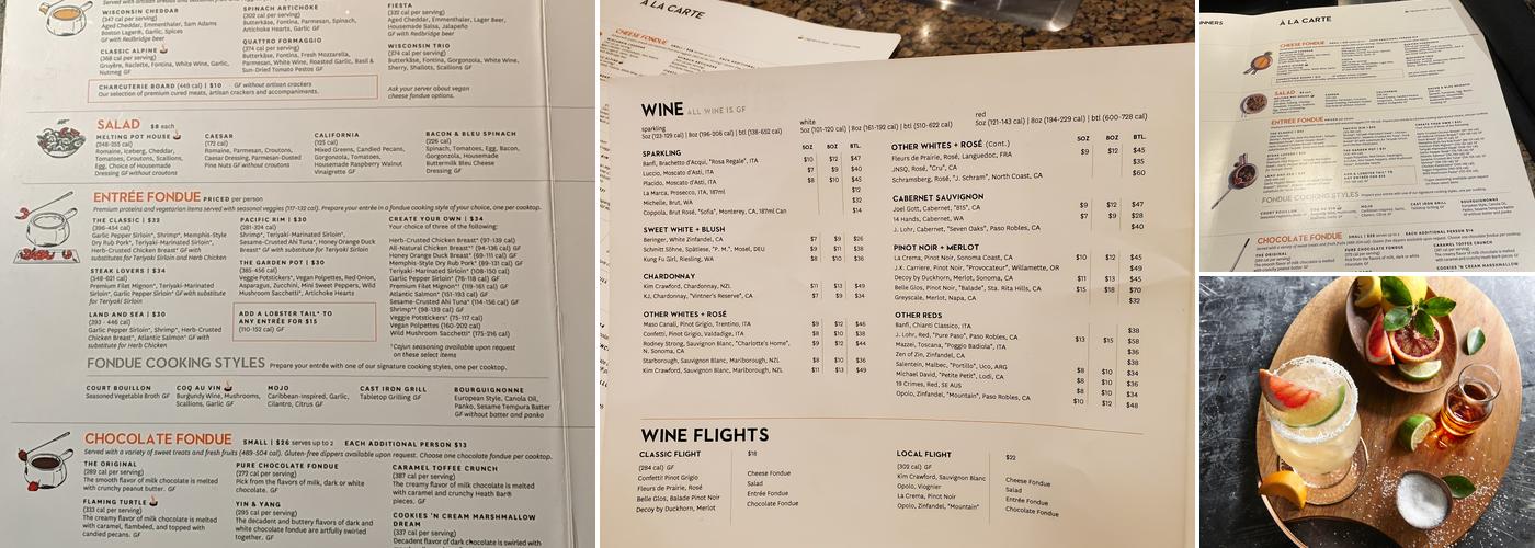 The Melting Pot Menu