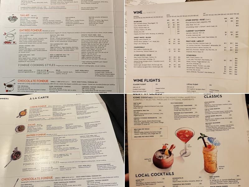 The Melting Pot Menu