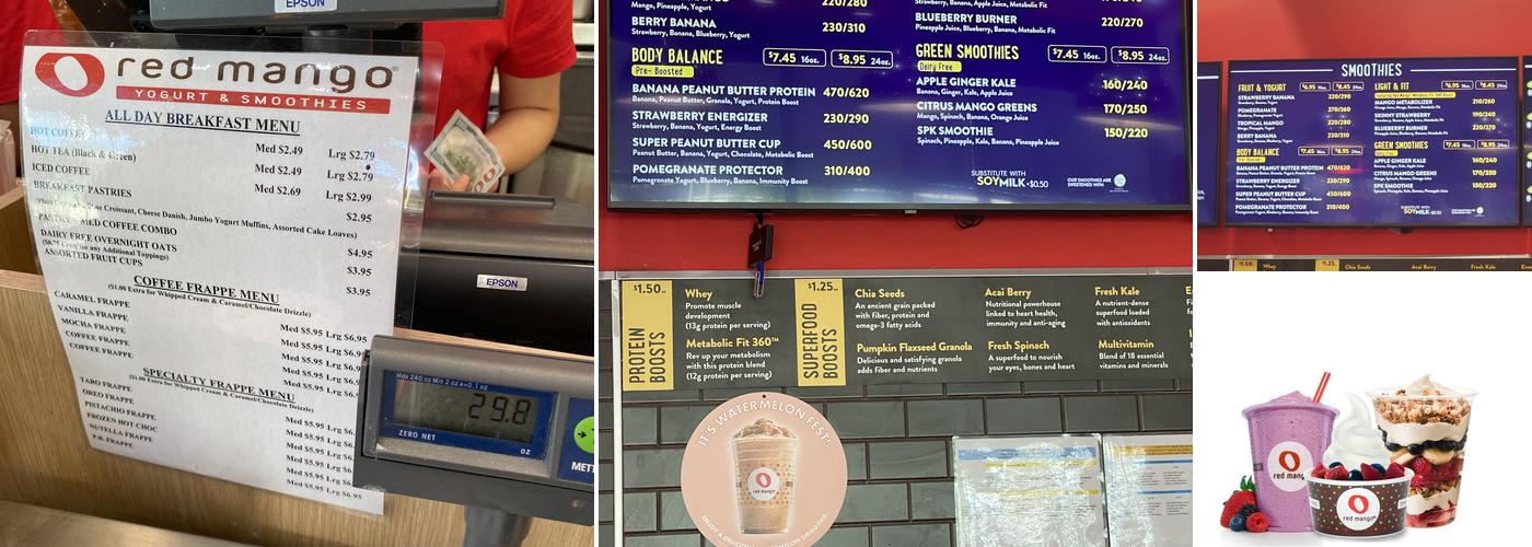 RED MANGO Menu