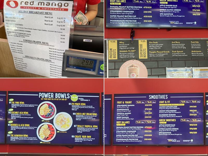 RED MANGO Menu