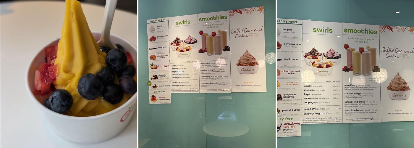 Pinkberry Menu
