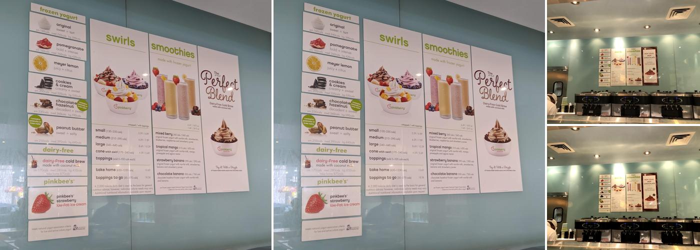 Pinkberry Menu