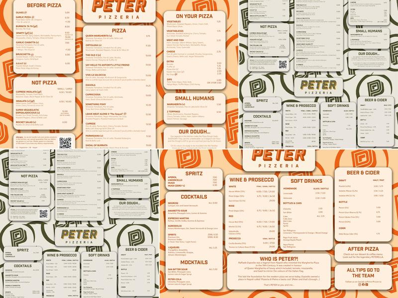Peter Pizzeria Menu