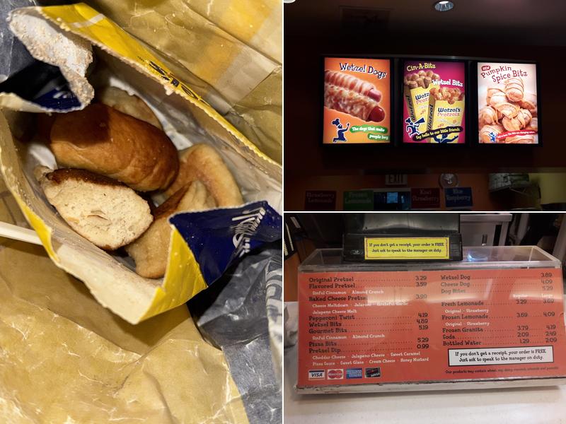 Wetzel's Pretzels Menu