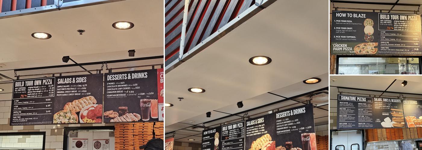 Blaze Pizza Menu