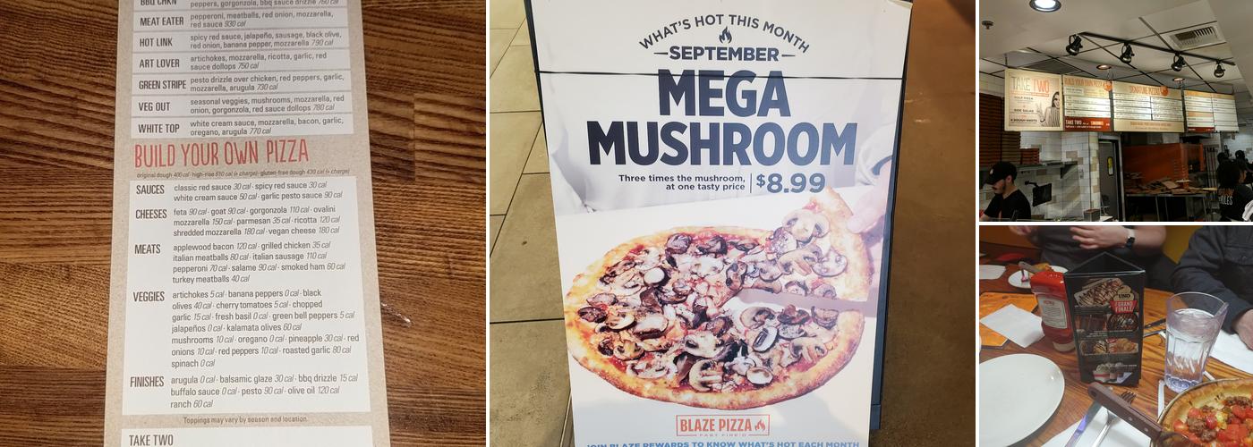 Blaze Pizza Menu