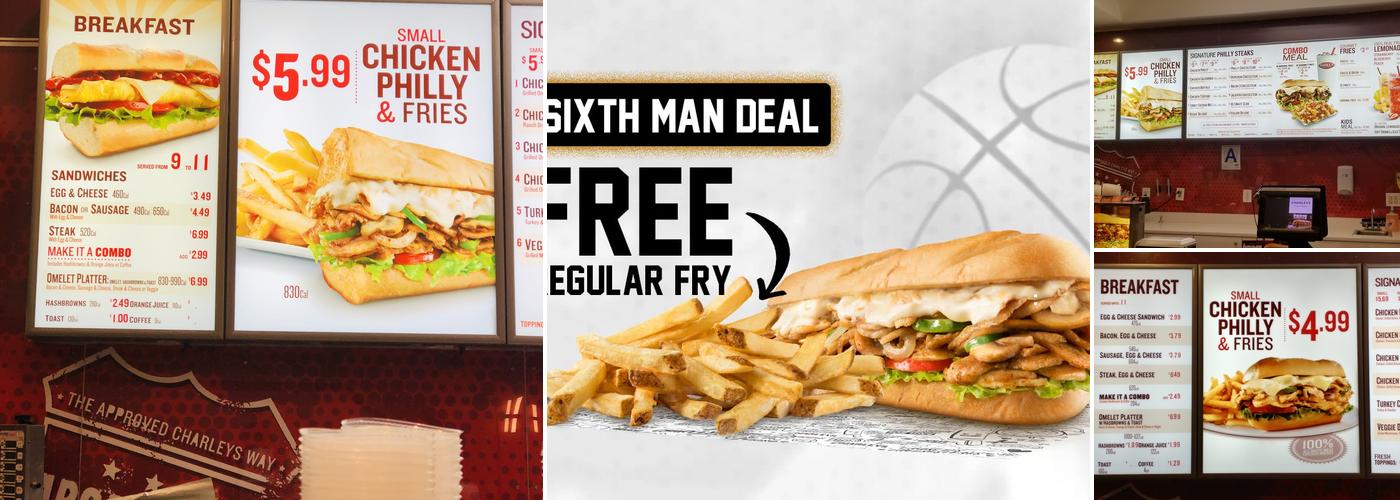 Charleys Cheesesteaks Menu