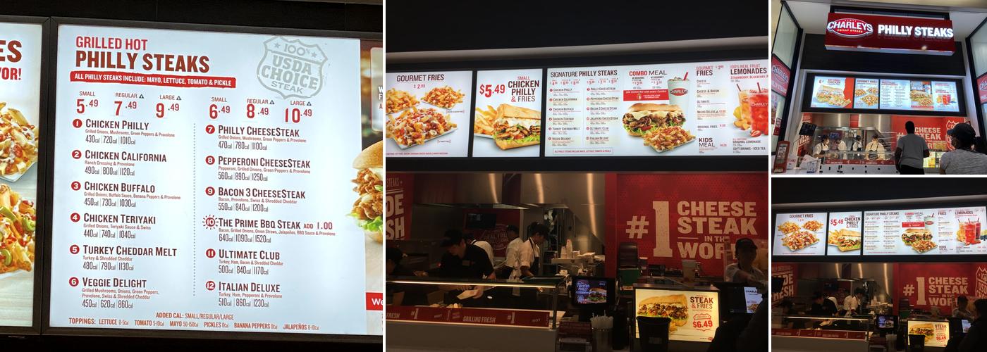 Charleys Cheesesteaks Menu