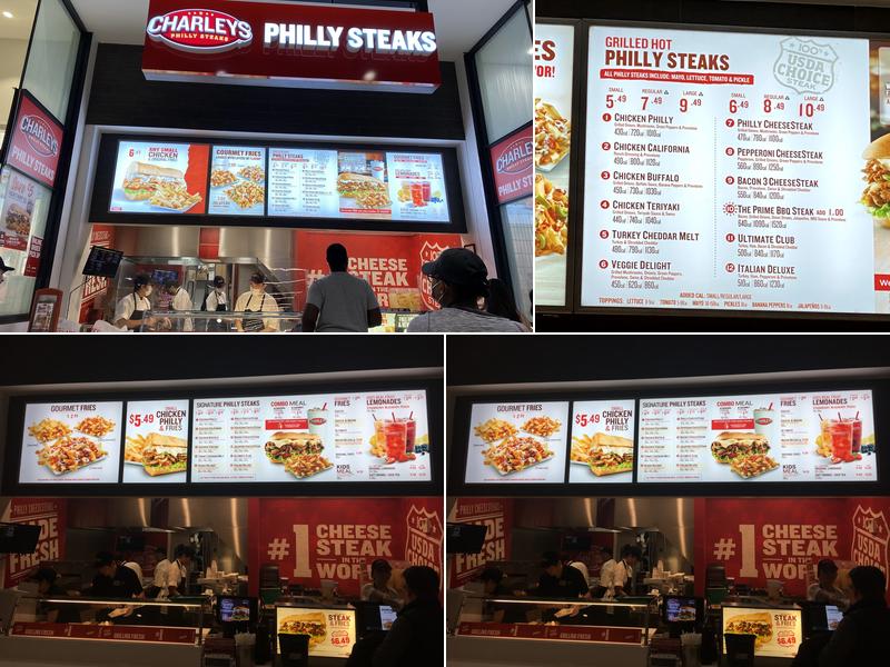 Charleys Cheesesteaks Menu