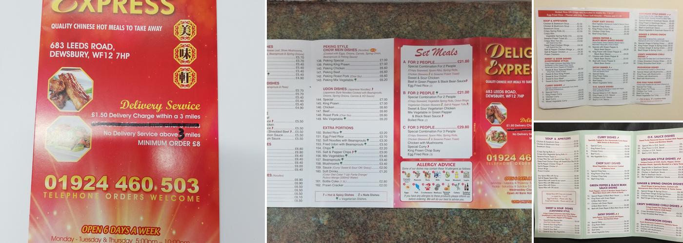 Delight Express Menu
