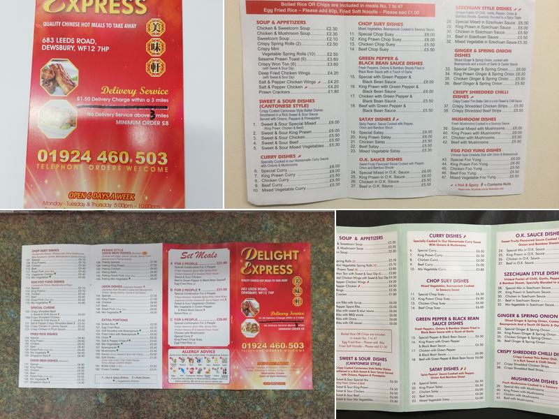 Delight Express Menu