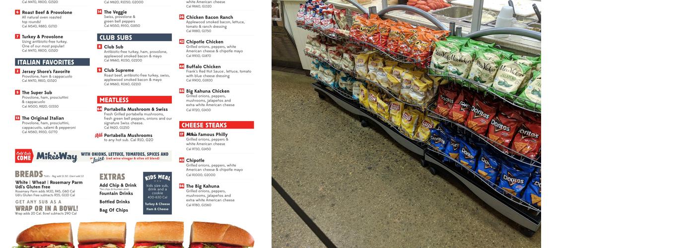 Jersey Mike's Subs Menu