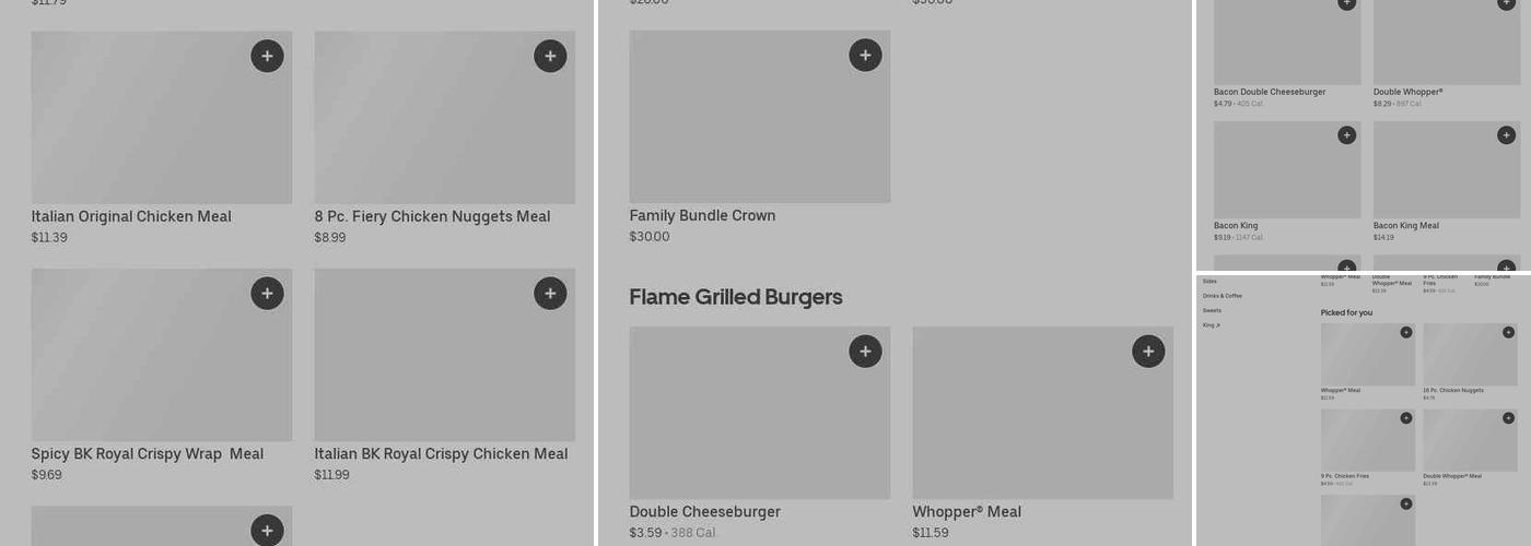 Burger King Menu