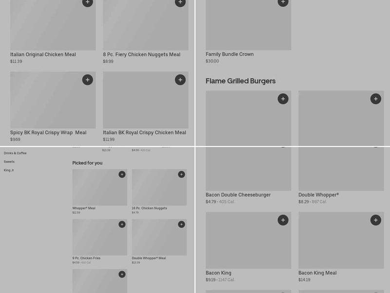 Burger King Menu