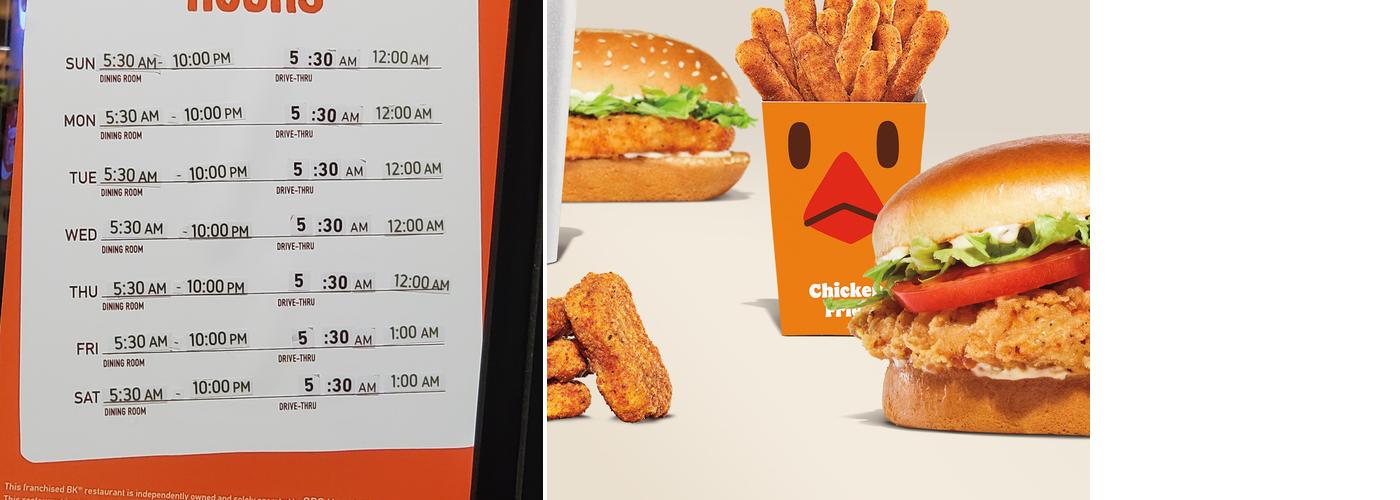 Burger King Menu