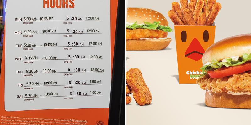 Burger King Menu