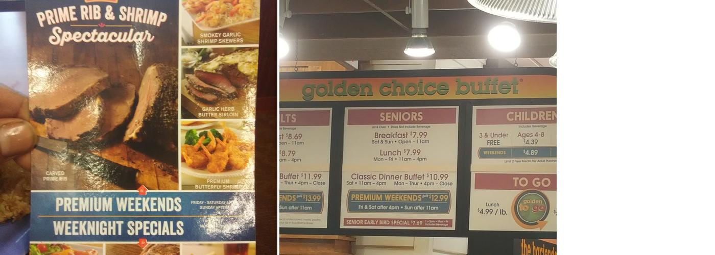 Golden Corral Buffet & Grill Menu
