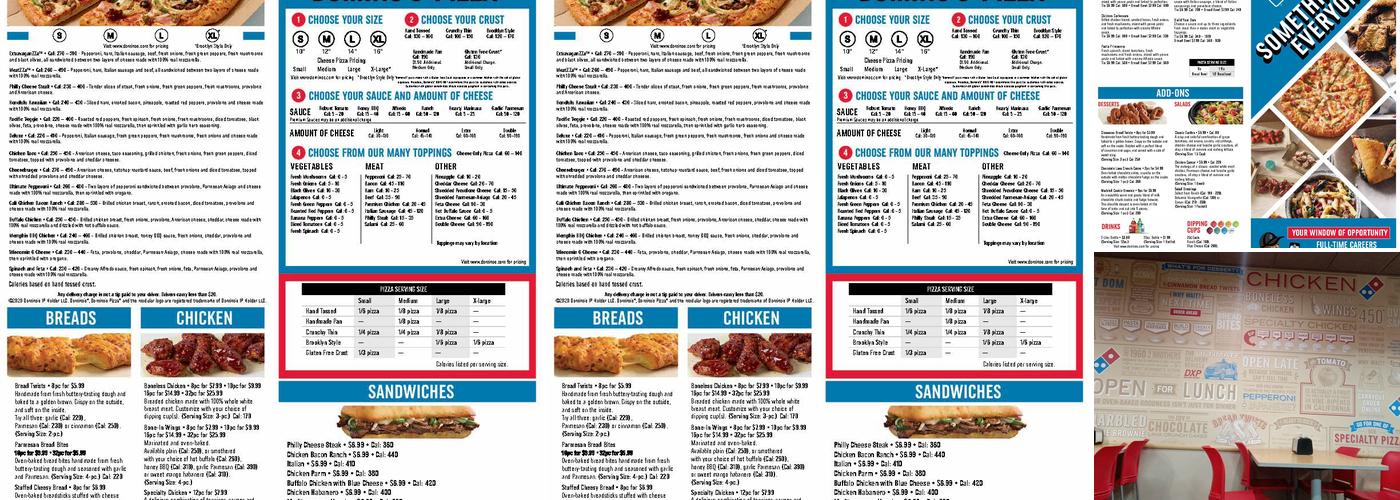 Domino's Pizza Menu