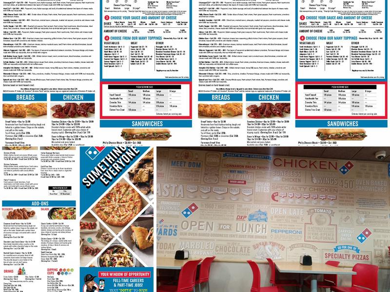 Domino's Pizza Menu
