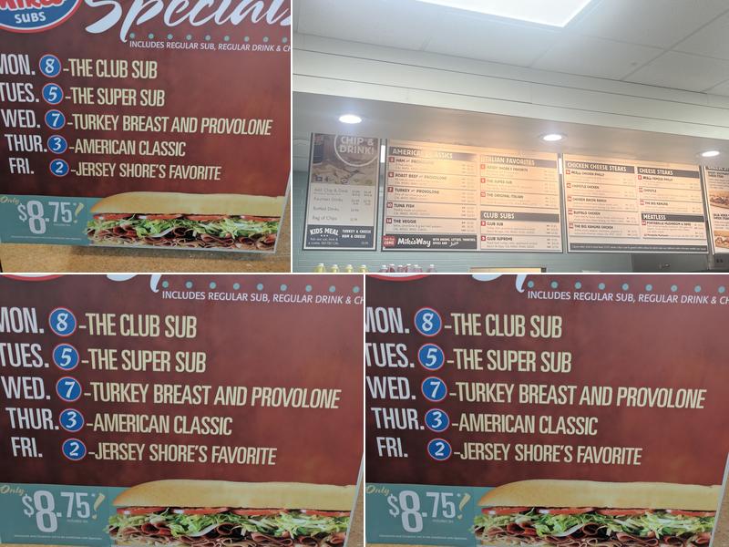 Jersey Mike's Subs Menu
