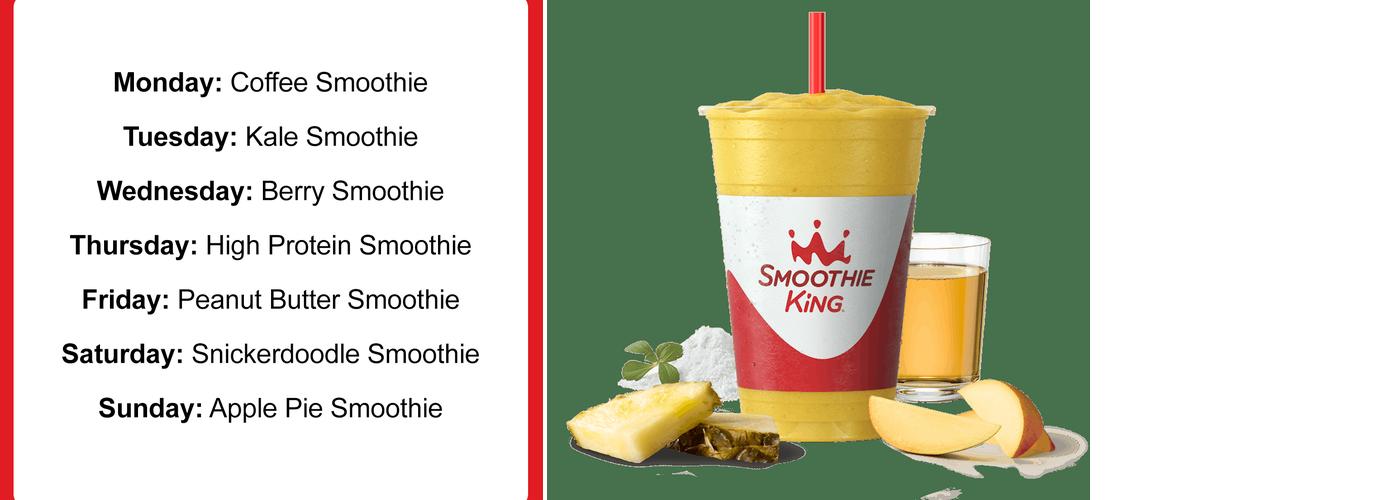 Smoothie King Menu
